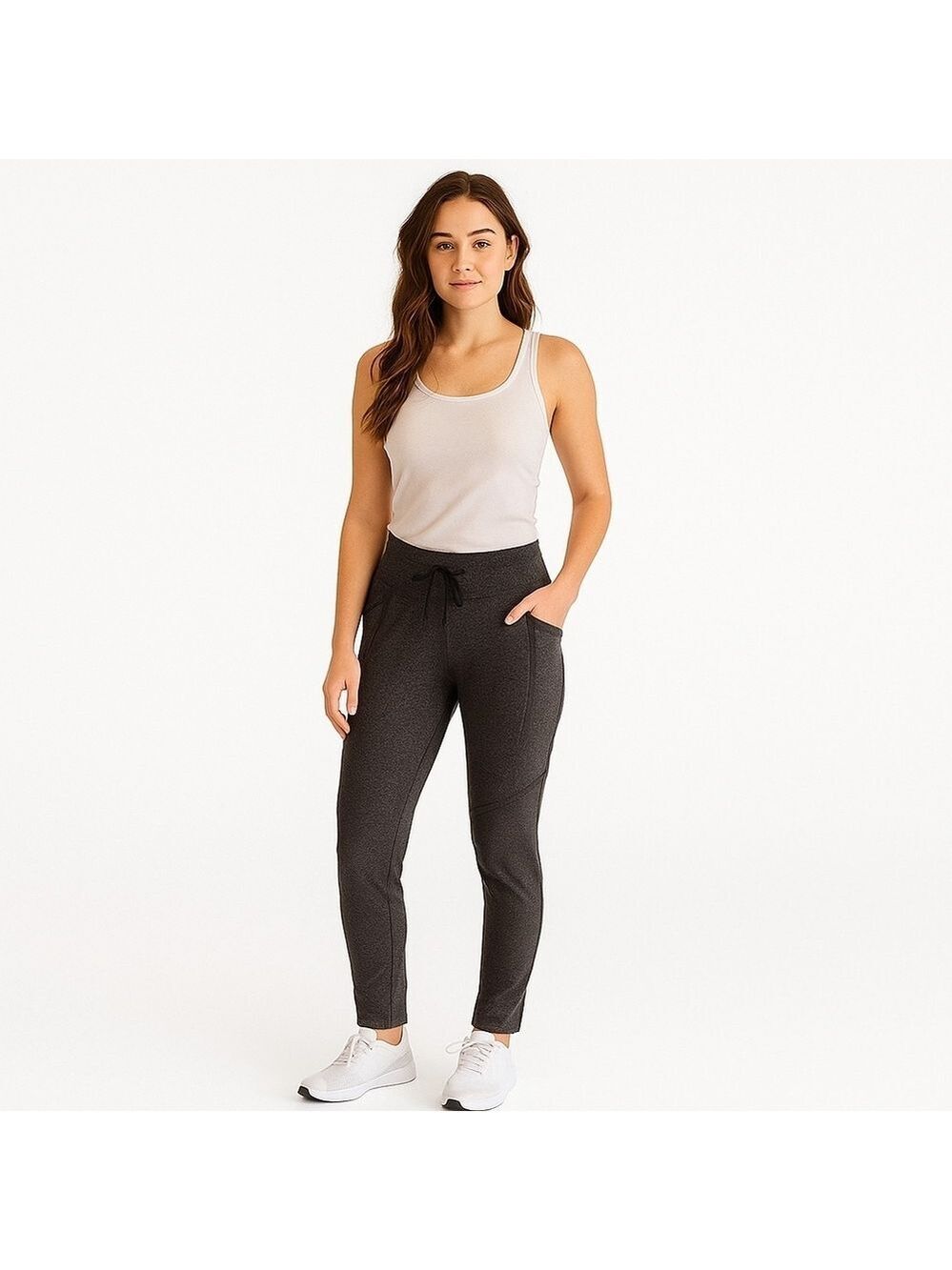 RBX Gray Leggings Small Drawstring Pockets